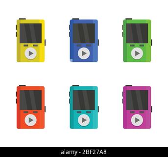 mp3 player icon illustrated in vector on white background Stock Vector