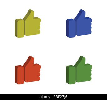 I like hand icon illustrated in vector on white background Stock Vector