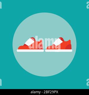 Sports shoes icon vector. Flat style. Vector illustration Stock Vector