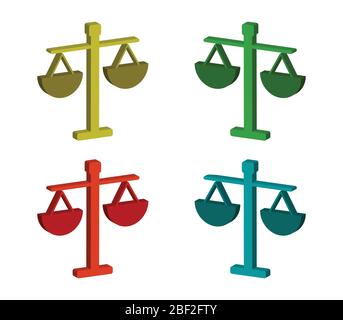 Libra icon illustrated in vector on white background Stock Vector
