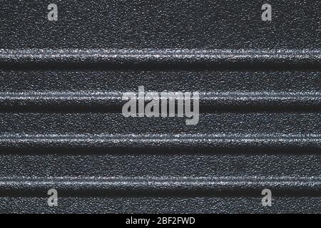 Black plastic texture. ribbed background Stock Photo
