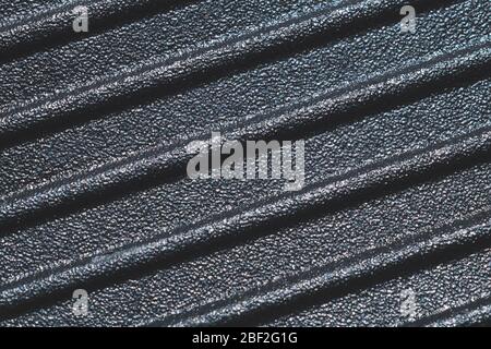 Black plastic texture. ribbed background Stock Photo