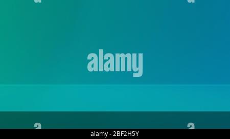 Product display with copy space content design blue and green background realistic 3D rendering Stock Photo