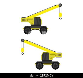 crane icon illustrated in vector on white background Stock Vector
