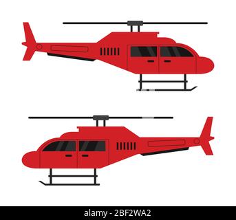 helicopter icon illustrated in vector on white background Stock Vector