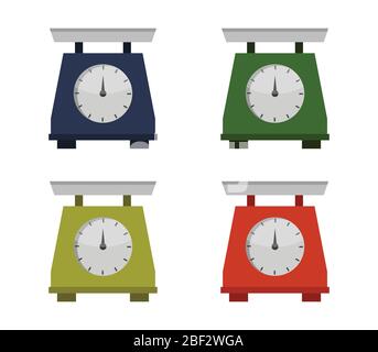 kitchen scale icon illustrated in vector on white background Stock Vector