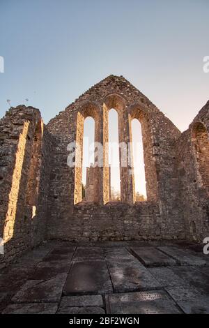 The Cong Abbey ruing in Cong, County Mayo, Connemara, Republic of Ireland Stock Photo