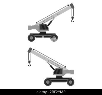 crane icon illustrated in vector on white background Stock Vector