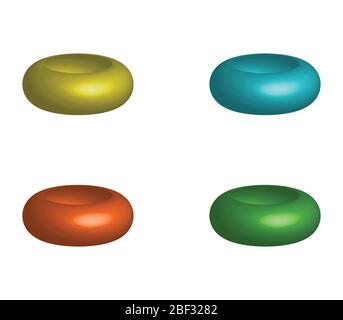 3d ring illustrated in vector on white background Stock Vector