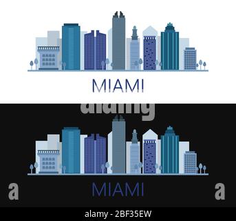 Miami icon illustrated in vector on white background Stock Vector Image ...