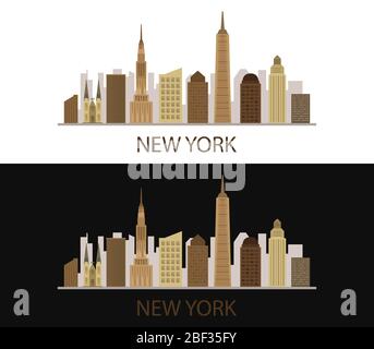 new york icon illustrated in vector on white background Stock Vector ...