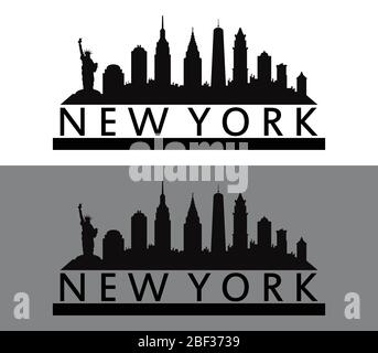 new york icon illustrated in vector on white background Stock Vector ...