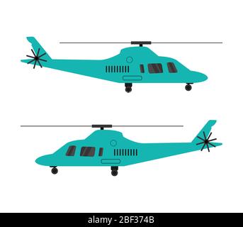helicopter icon illustrated in vector on white background Stock Vector