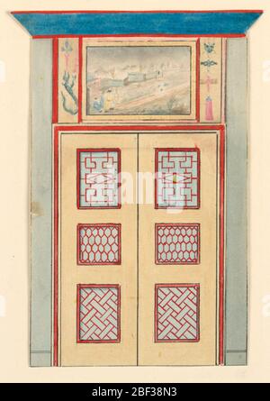 Drawing Door And Over Door Blue South Drawing Room 1815 22 Stock Photo Alamy