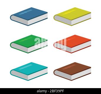 isometric book icon illustrated in vector on white background Stock Vector