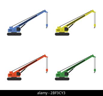 crane icon illustrated in vector on white background Stock Vector