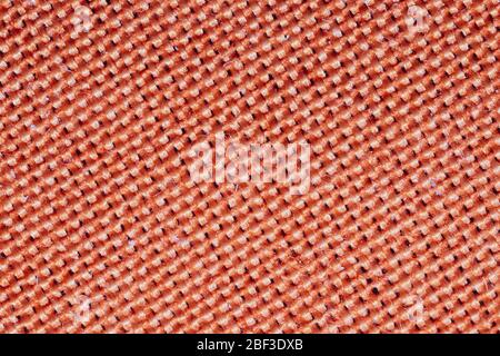 Orange fabric texture. knitted textile background. woven material macro Stock Photo