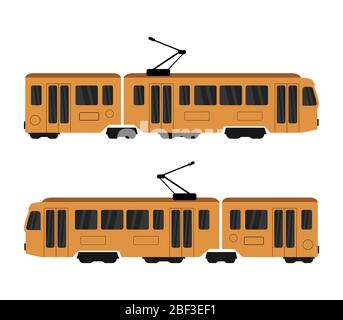 tram icon illustrated in vector on white background Stock Vector