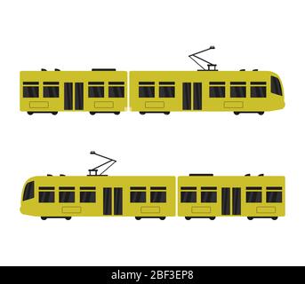 tram icon illustrated in vector on white background Stock Vector