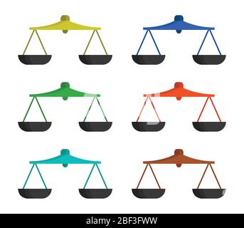 Libra icon illustrated in vector on white background Stock Vector