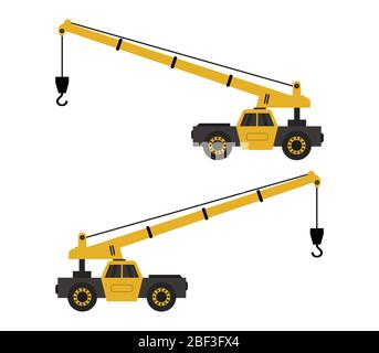 crane icon illustrated in vector on white background Stock Vector