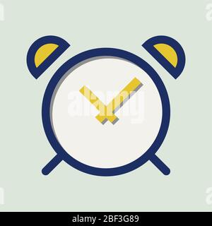 basic alarm clock vector color icon Stock Vector