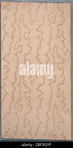 Ceiling paper. White mica moire on a thin white mottled ground.Printed in selvedge: 'Janeway & Co. Inc.' '2935' Stock Photo