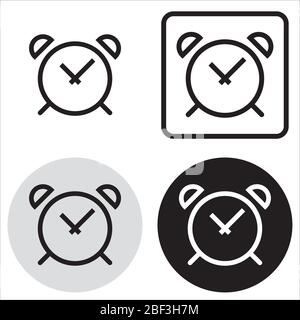 basic clock vector icon illustration Stock Vector