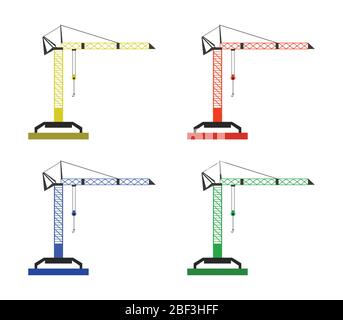crane icon illustrated in vector on white background Stock Vector