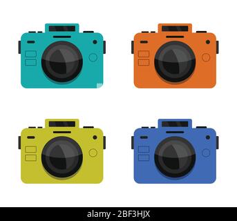 camera icon illustrated in vector on white background Stock Vector