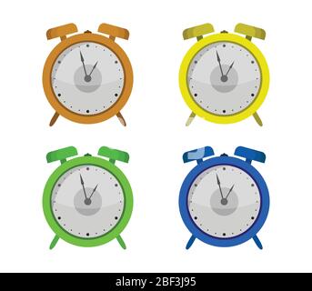alarm clock icon illustrated in vector on white background Stock Vector ...