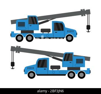crane icon illustrated in vector on white background Stock Vector