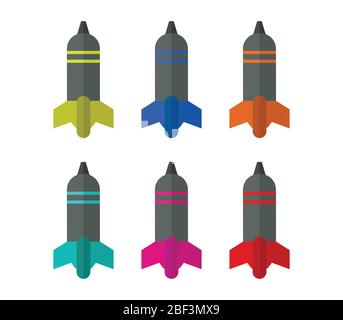 bomb icon illustrated in vector on white background Stock Vector