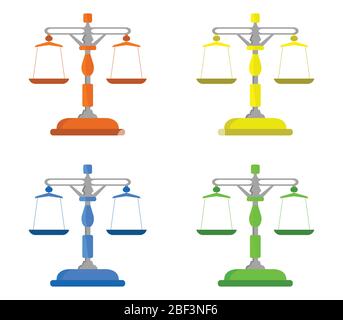 Libra icon illustrated in vector on white background Stock Vector