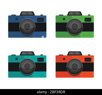camera icon illustrated in vector on white background Stock Vector