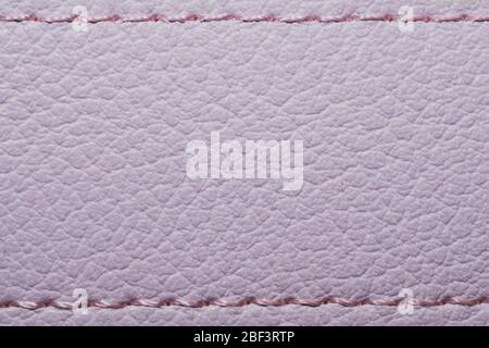 Leather texture with linear stitches. material with seams Stock Photo