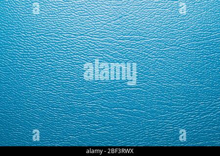 Blue leather texture background. rough material close up Stock Photo