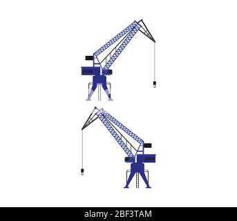 crane icon illustrated in vector on white background Stock Vector