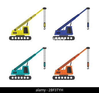 crane icon illustrated in vector on white background Stock Vector