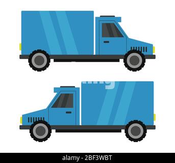 mini truck icon illustrated in vector on white background Stock Vector