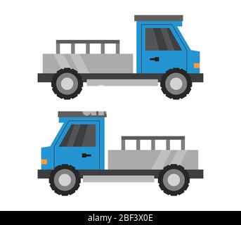 mini truck icon illustrated in vector on white background Stock Vector