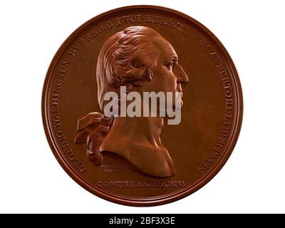 Medal, George Washington before Boston, 1790, obverse. NU*275799.0243 ...