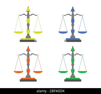 Libra icon illustrated in vector on white background Stock Vector