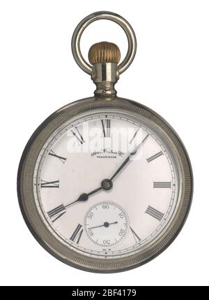 Pocket watch likely carried by Matthew Henson in 19081909 Arctic expedition. An engraved watch that is believed to be the watch carried by Matthew Henson (1866-1955) on his exploration of the North Pole along with Adm. Robert E. Peary from July 6, 1908 to April 23, 1909. Henson is an iconic figure among American pioneering explorers. Stock Photo