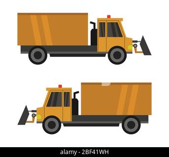 snowplow icon illustrated in vector on white background Stock Vector
