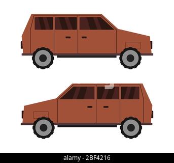 minivan icon illustrated in vector on white background Stock Vector