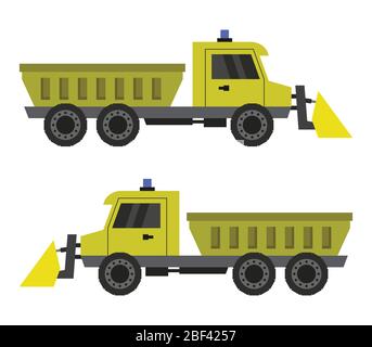 snowplow icon illustrated in vector on white background Stock Vector
