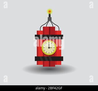 bomb icon illustrated in vector on white background Stock Vector