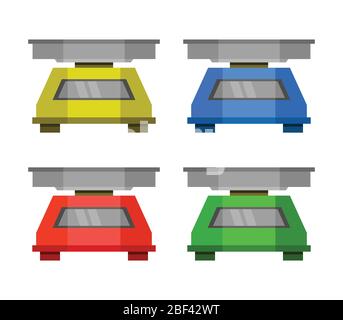 kitchen scale icon illustrated in vector on white background Stock Vector