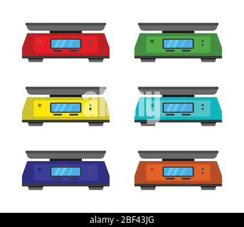 kitchen scale icon illustrated in vector on white background Stock Vector